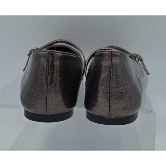 Mary Jane Shiny Pewter Flats - Picture 6 of 8